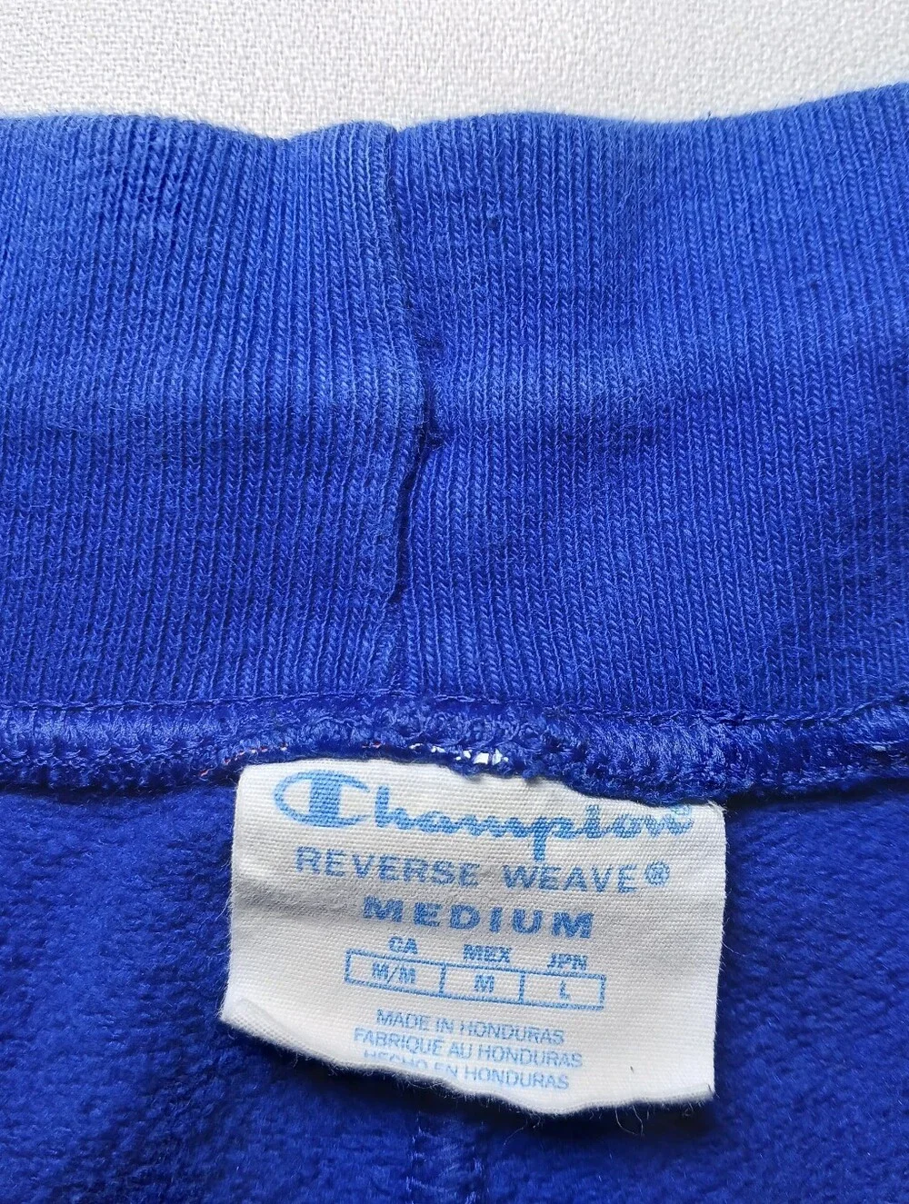 Vintage Champion Mens Reverse Weave Joggers Medium Blue Dropshadow Print P3700 - Picture 6 of 13